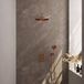 Brauer Copper Carving Thermostatische Regendoucheset Inbouw - Hoofddouche 30 cm - Gebogen Wandarm - 3 Weg - Handdouche 3 Standen - Doucheslang - Wandaansluitbocht
