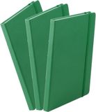 Carnet - 3x - avec élastique - A5 - vert - 100 pages