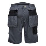 Portwest PW3 Korte Werkbroek met holsterzakken PW345 - Grijs/Zwart - Maat 42