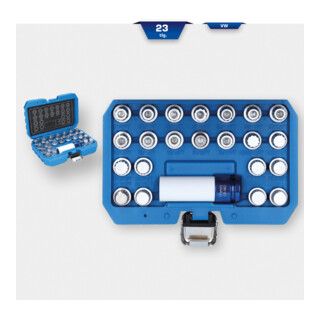 Brilliant Tools Velgslotassortiment voor VW, 23-dlg