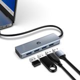 BIGBIG WON USB 3.2 Hub HDMI met 4 USB A-poorten, USB 3.2 Gen 2 Speed 10 Gbps, 50 cm kabel, multipoort-adapter USB voor Mac Mini, laptop