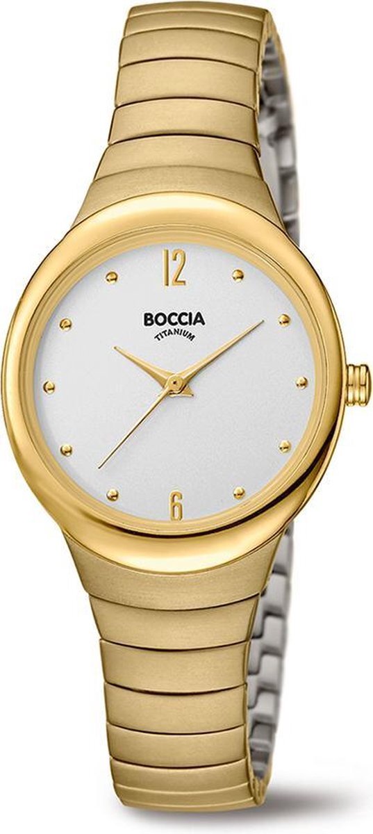 Boccia Titanium 3307.02 horloge - Titanium - Goudkleurig - 29 mm