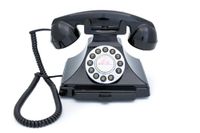GPO Carrington Classic Retro Push-Button Phone - Pull-Out Tray, Traditional Bell Ring Tone - Black