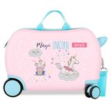 Enso Magic Unicorn Kinderkoffer, roze, 45 x 31 x 20 cm, stijf, 1,8 kg, zijdelingse combinatiesluiting, ABS, 27,9 l, handbagage