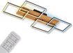 B.K.Licht LED Plafondlamp met Afstandsbediening, Dimbaar, 16.5W, Hout/Metaal, Zwart