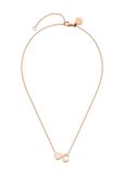 PURELEI Ketting Letter Heart C Roségoud Roestvrij staal 55 cm