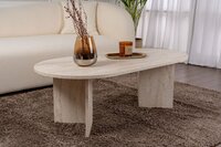 Merkloos Hanah Home Elegante Salontafel Beige/Travertijn 119 x 60 x 40 cm - Modern Design