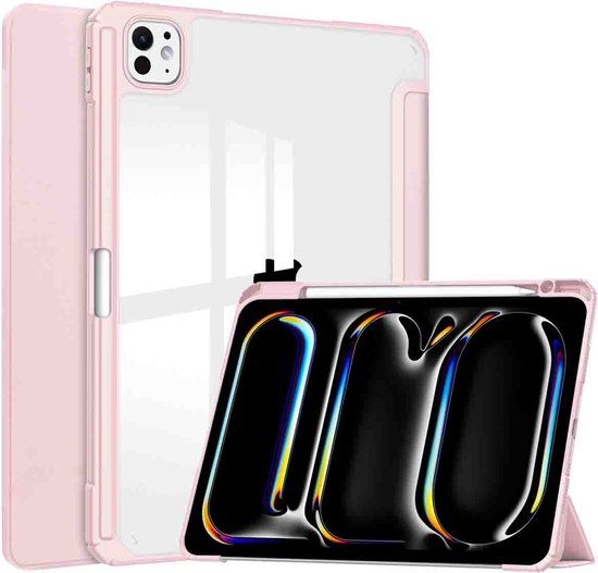 iMoshion Trifold Hardcase Bookcase - Roze voor Apple iPad Pro 11 (2024) M4