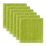 DII Basic Terry Collection Solid Windowpane Vaatdoek Set, 12x12, Avocado, 6 Count