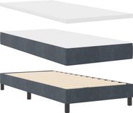 vidaXL Boxspringbed met Hoofdeinde Donkergrijs 200 x 100 cm Fluweel