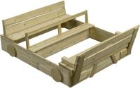 Intergard Houten zandbak met deksel 120x100cm, model auto