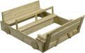Intergard Houten zandbak met deksel 120x100cm, model auto