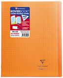 Clairefontaine 981409C Pak met 10 Geniete Schriften Koverbook Oranje - 24x32 cm - 96 Pagina's Grote Ruitjes - Wit Papier 90 g - Polypro Omslag