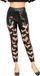 FIESTAS GUIRCA Leggings van kunstleer met zwarte vleermuizen (38-40/M)