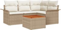 vidaXL Banc de jardin beige et crème