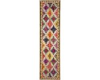 Safavieh Boho Chic Indoor Geweven Vloerkleed, Monaco Collectie, MNC244, in Ivoor & Multi, 66 X 244 cm
