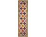 Safavieh Boho Chic Indoor Geweven Vloerkleed, Monaco Collectie, MNC244, in Ivoor & Multi, 66 X 244 cm