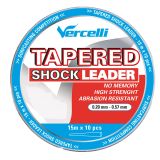 Vercelli Shock Taps Toelopende Onderlijn 15 m 10 unités transparent 0.230-0.570 mm