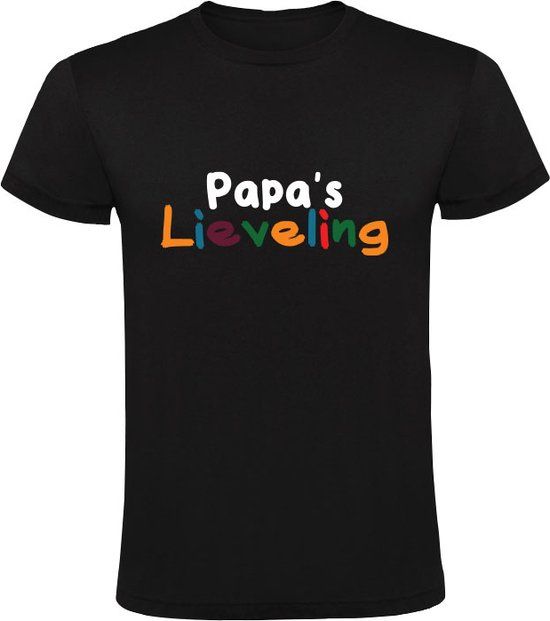 Papa's Lieveling Heren T-shirt Zwart 5XL