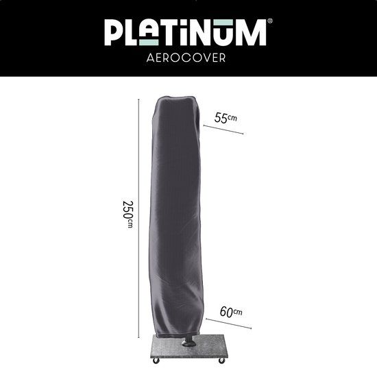 Platinum AeroCover Tuintafelhoes - 240x110xH70cm - Antraciet - Ademend - Waterproof - 2 jaar garantie