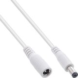 InLine 26801E DC verlengkabel Wit 1 m Type A (5.5 mm, 2.1 mm)