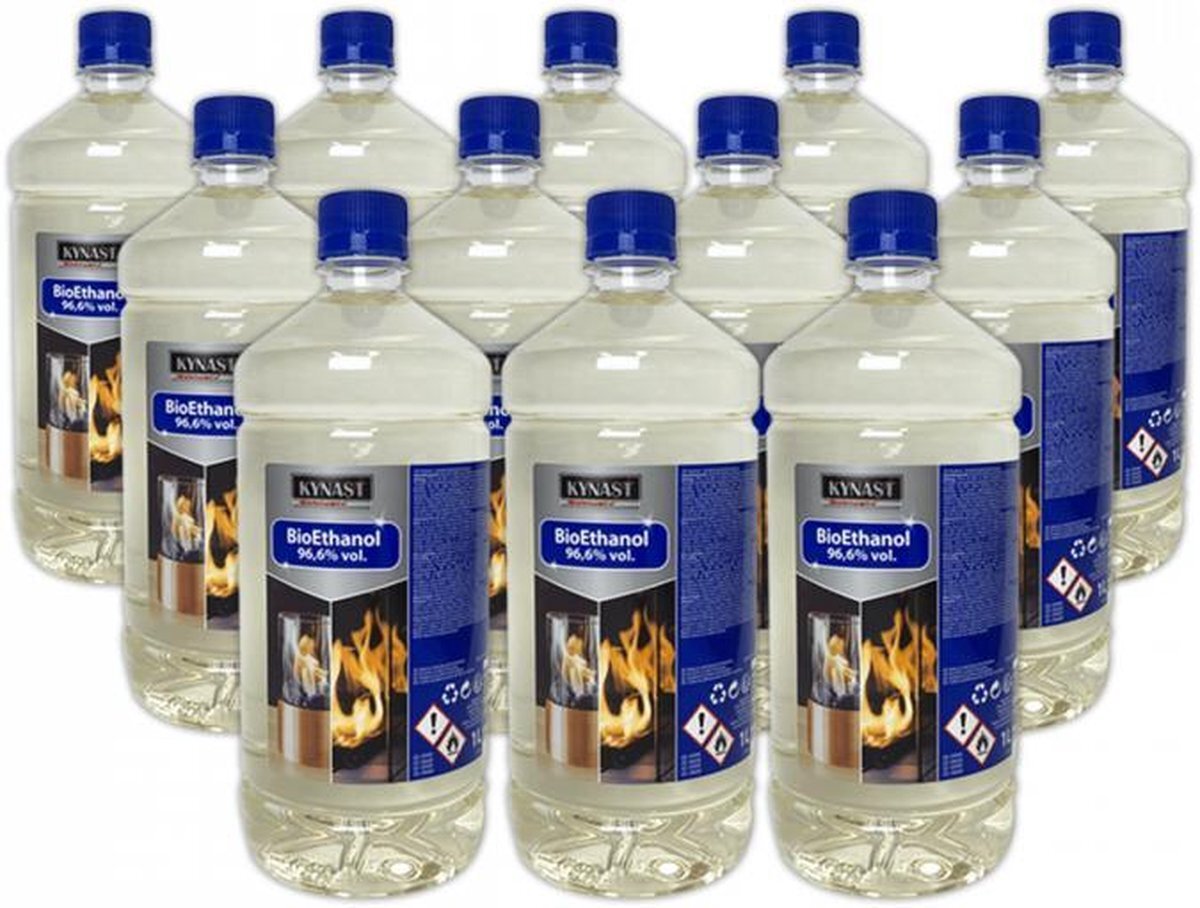 Kynast Bio-ethanol 12 Liter bioethanol 96,6% biobrandstof in literfles