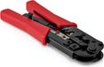Allteq Modulaire krimptang - Krimpen, strippen en knippen - Geschikt voor RJ45 - Metaal - Rood