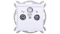 Ospel GPA-RS/m/00 stopcontact, wit, IP20, 71 mm, 104 g