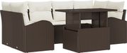 vidaXL Tuinbank - Bruin - Poly Rattan - 124 cm breed