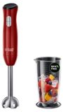 Merkloos Princess Staafmixer pureerstaaf - Rood - 500 W - 2 snelheden - Met mengbeker 700 ml
