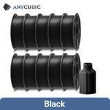PLA-filament - Geschikt voor FDM 3D-printers - Verpakking van 10 kg - 3D-printmateriaal - Zwart