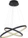 Globo Cirkelvormige hanglamp | LED | Ø 51CM | Zwart | Cirkel | Hanglamp met ringen