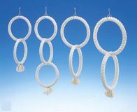 Nobby Vogel speeltouw 2-rings wit 29 x 74 cm