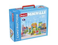 Jeujura Miniville 50 - 50-delige bouwset van massief beuken