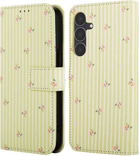 imoshion Design Bookcase smartphone - Geschikt voor Samsung Galaxy S25 FE - Garden Stripes