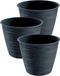 Prosperplast Paintstripe - Pot de fleur - Ø 30 cm - Gris anthracite - 3 pièces