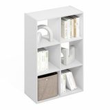 Furinno Pelli Kubieke Opbergkast, 3x2, Plain Wit