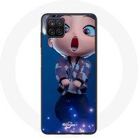 Maniacase Hoesje voor Samsung Galaxy A12 BTS TinyTAN Animatie V Mic Drop