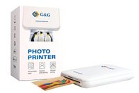 G&G GG-PP023 Pocket Photo Printer - Bluetooth - White
