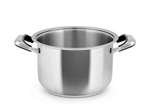 Inoxpran Classic kookpan met 2 handgrepen, roestvrij staal, grijs