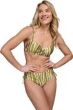 ten Cate Beach Ten Cate bikini top twisted buckle zebra green 75F