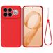 Xiaomi Étui Xiaomi Redmi K90 Pro Max/Poco F8 Ultra en silicone liquide avec dragonne - Rouge