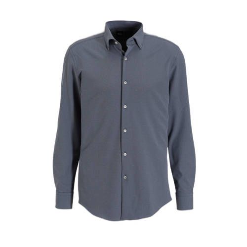 BOSS P-HANK Slim Fit Overhemd - Dark Blue All Over Print