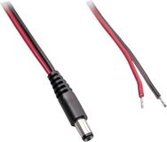 BKL DC plug (m) 5,5 x 2,1mm stroomkabel met open einde - max. 3A / zwart/rood - 2 meter