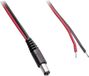 BKL DC plug (m) 5,5 x 2,1mm stroomkabel met open einde - max. 3A / zwart/rood - 2 meter