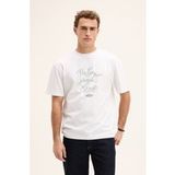 The Goodpeople Oscar White Maat: XL | T-shirts met Print Outlet | Heren | Wit