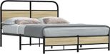 Maison Exclusive Lit exclusif - Structure de lit sans matelas, dimensions 120x200 cm, en panneaux de particules imitation chêne Sonoma