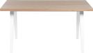 Beliani LENISTER Eettafel - Wit/Lichte houtkleur - 90 x 150 cm - MDF - Rechthoekig