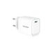 VulTech CC45-1C Universele oplader 45 W GaN met USB-C/Type-C PD3.0 QC3.0 PPS, compatibel met smartphone, tablet en notebook, wit, compact