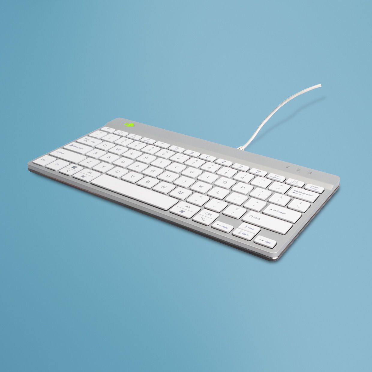 R-Go Tools Compact Break Ergonomic Keyboard - QWERTY (US) - White - Wired